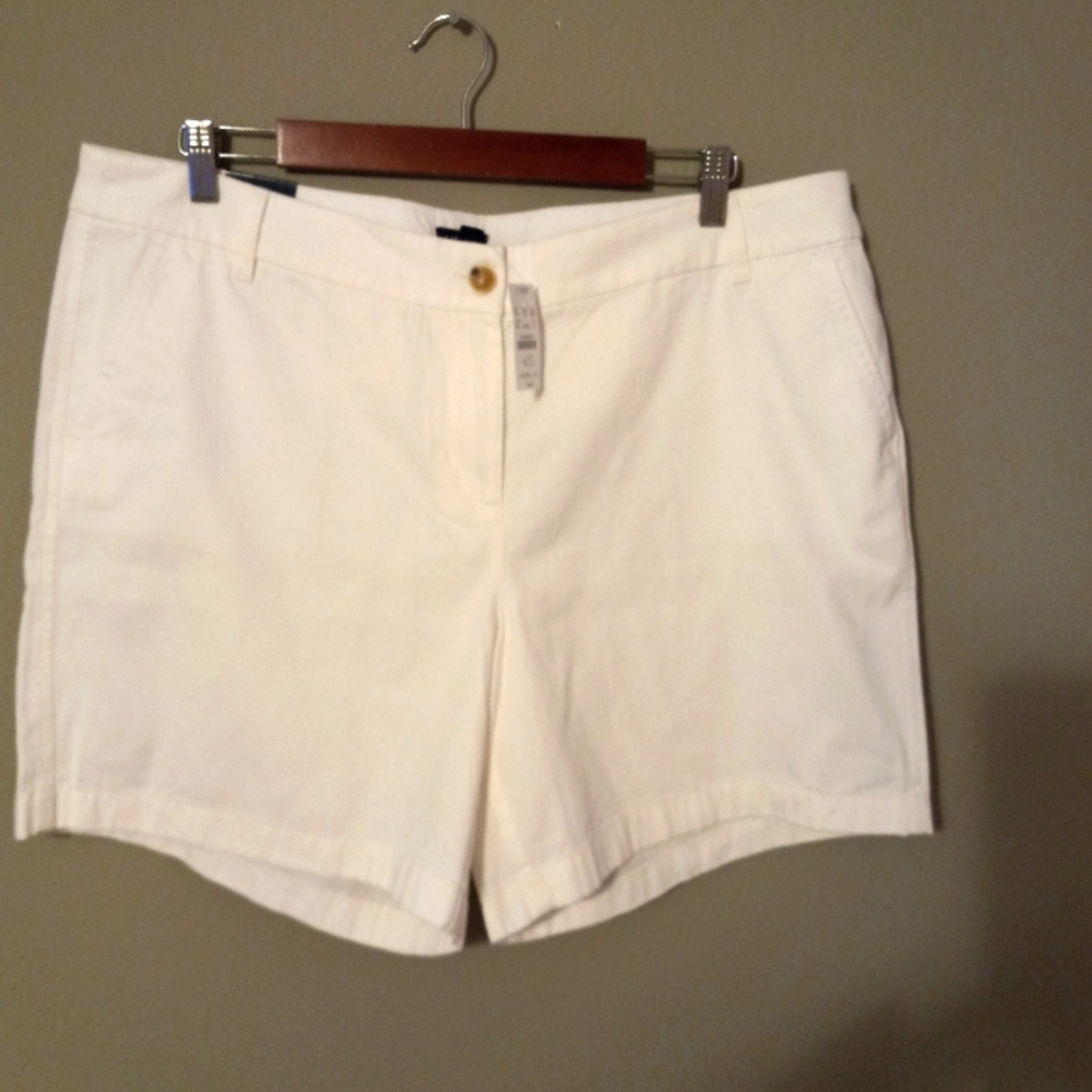 J. Crew 16 Preppy Cotton White 7" Shorts New! - Picture 2 of 9